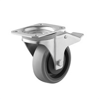 (4-27)    80mm,100mm ,125mm , 3"4"5"  industrial TPR caster ,silent caster,ball bearing ,with brake