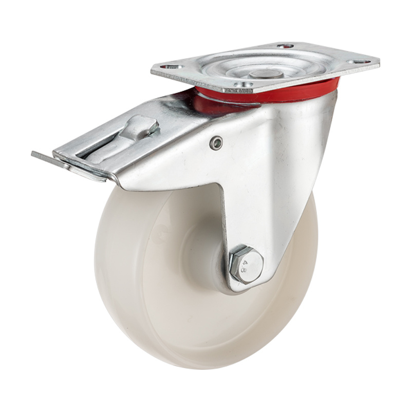 (4-15)    80mm ,100mm,125mm ,160mm .200mm 3"4"5"6"8" industrial PA caster ,trolley caster , nylon ,with brake