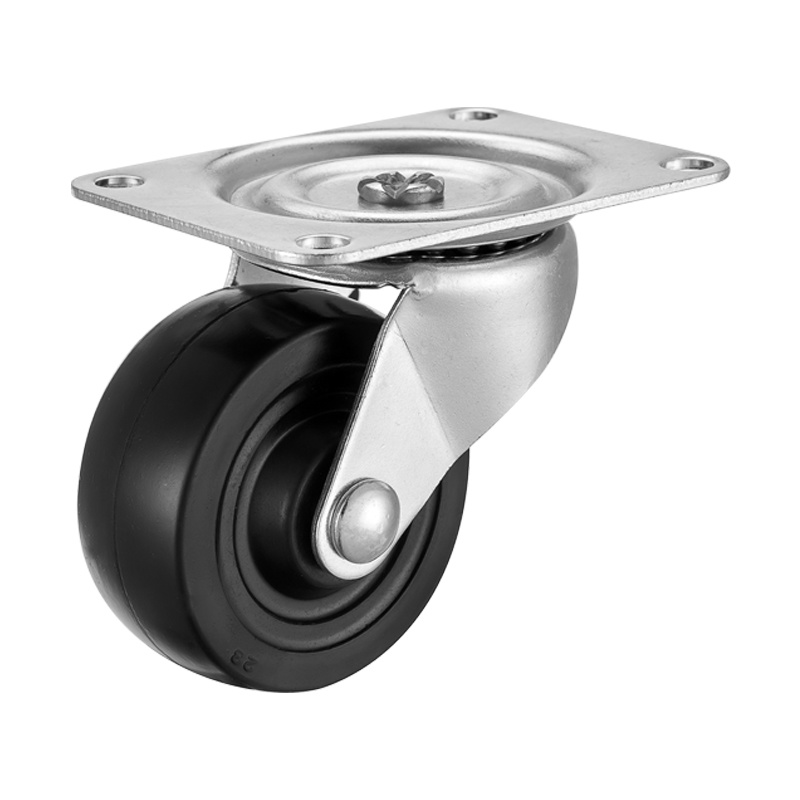 (6-04)    50mm,63.5mm,75mm,100mm 2", 2-1/2",3", 4" swivel caster ,medium duty ,trolley caster ,black rubber