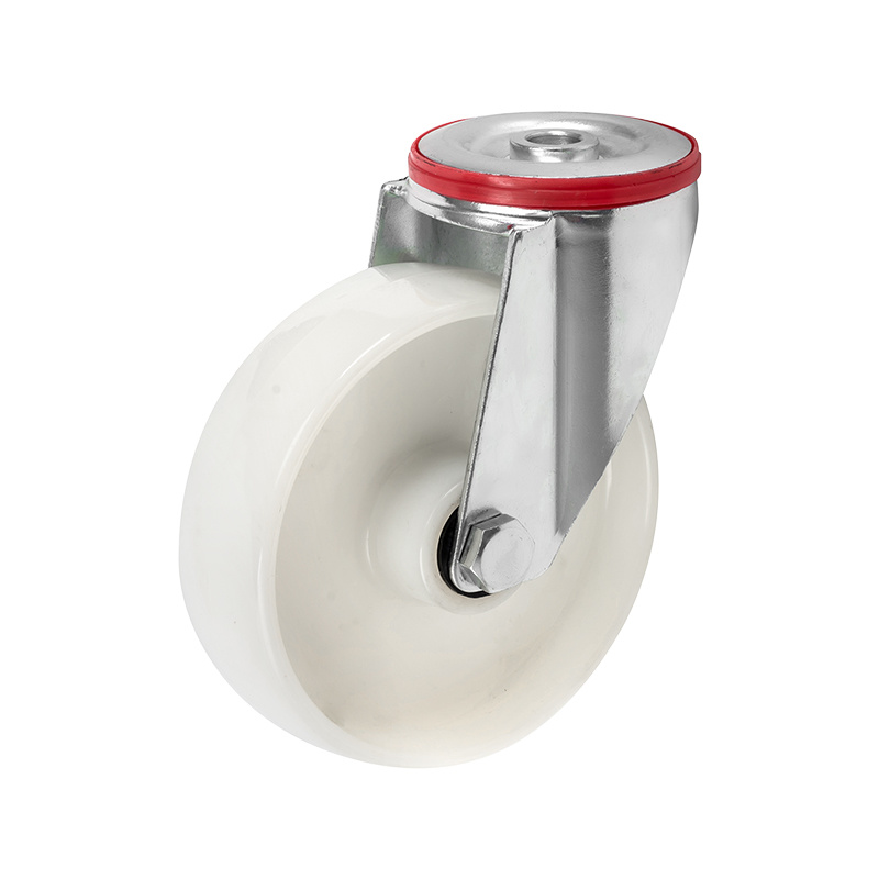 (4-01)    80mm ,100mm,125mm ,160mm .200mm 3"4"5"6"8" industrial PA caster ,trolley caster , nylon ,with bolt hole