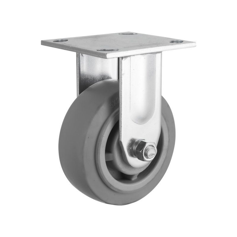 (5-09)    100mm,125mm,150mm,200mm,4"5"6"8" heavy duty Fixed industrial caster ,trolley caster ,PP rim TPR wheel