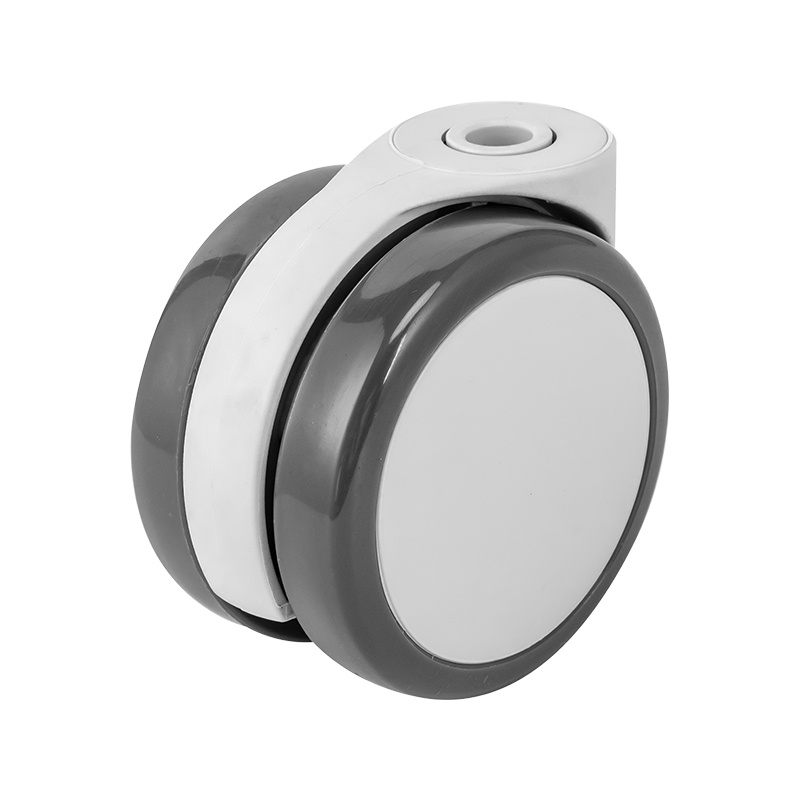 (1-01)    75mm 100mm silent PU twin wheel caster,medical caster ,furniture caster