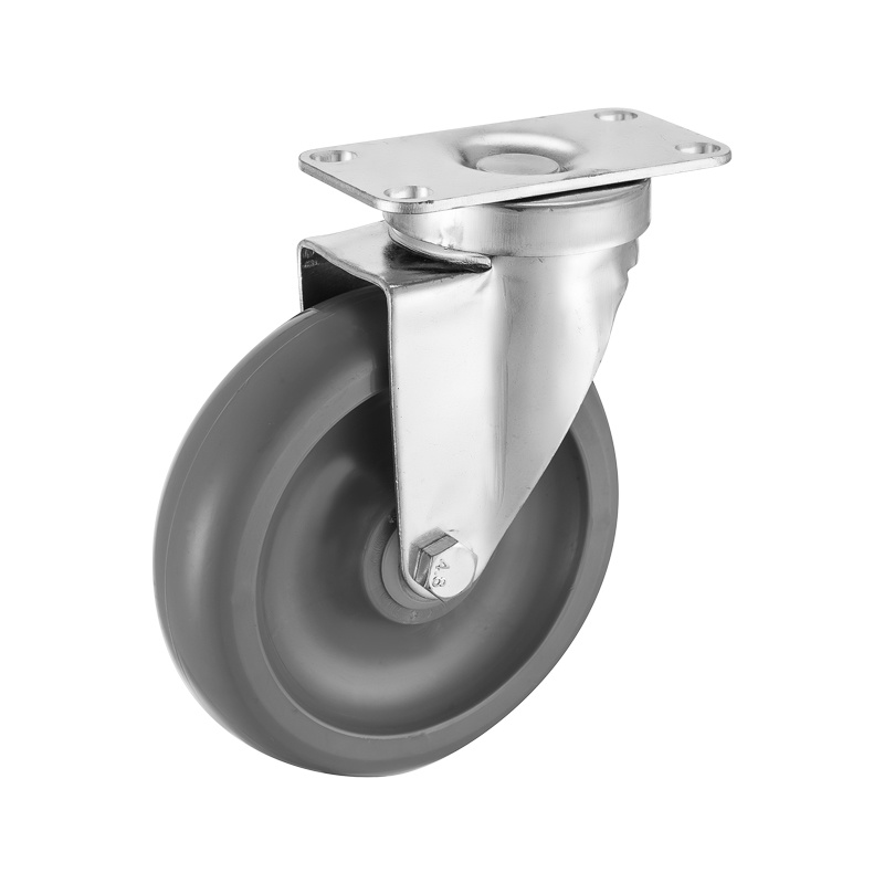 (3-06)    75mm ,90mm,100mm ,125mm ,3"4"5" medium duty PU caster ,silent caster,ball bearing,chromed plated