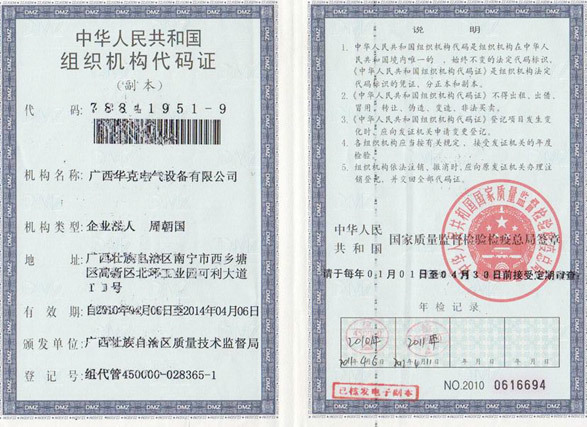 组织机构代码