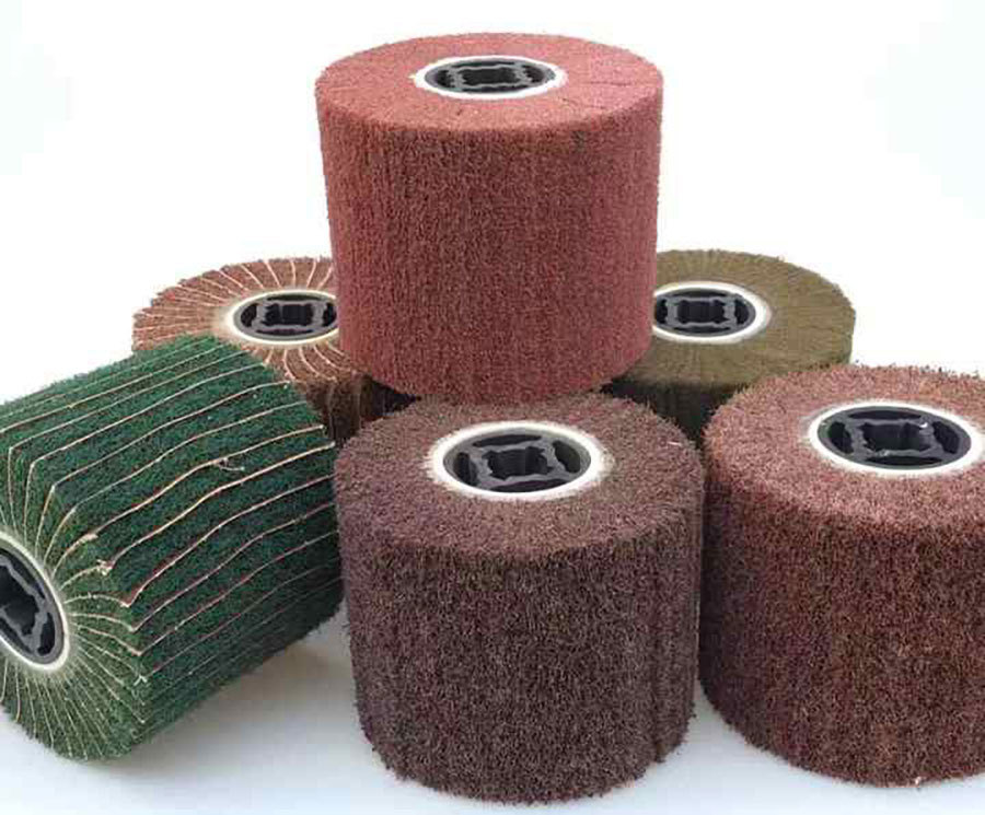 Wire Drawing Wheel with sandpaper-scouring pad