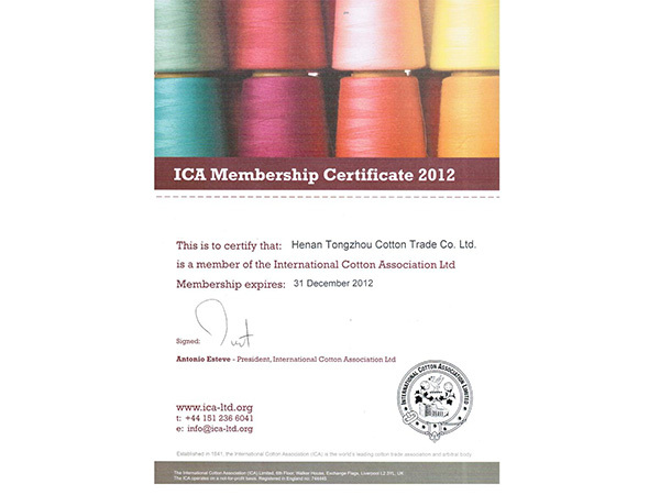 ICA Membership Certificate ICA Membership Certificate