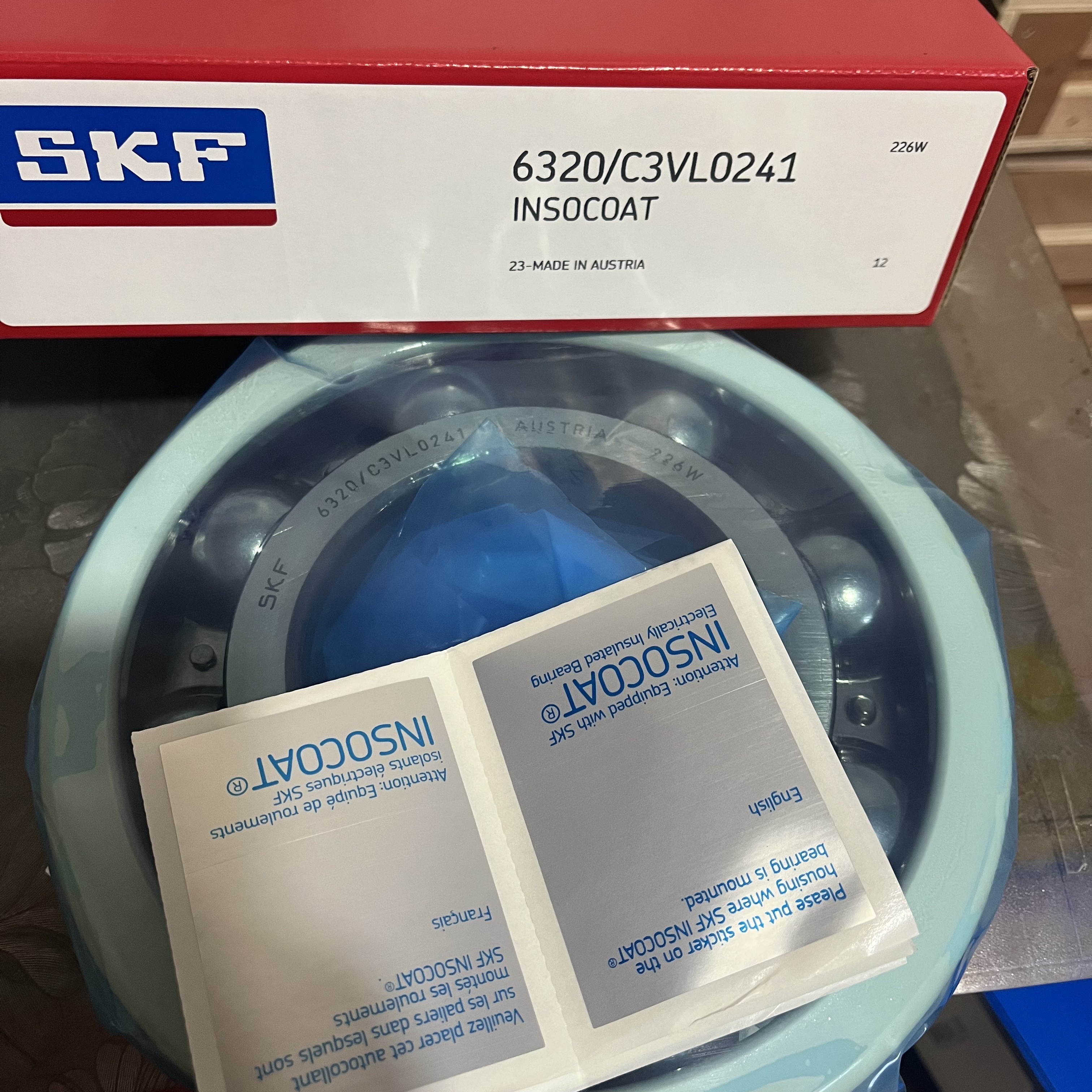 SKF Electrically insulated bearing 6320/VL0241 6320/C3VL0241 SKF insulated bearing Ball bearing