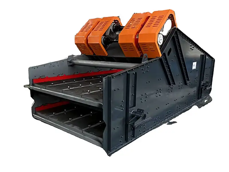 Double-layer linear dewatering screen