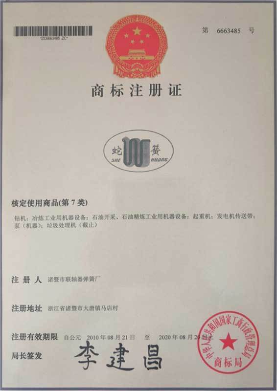 Trademark Registration Certificate Trademark Registration Certificate