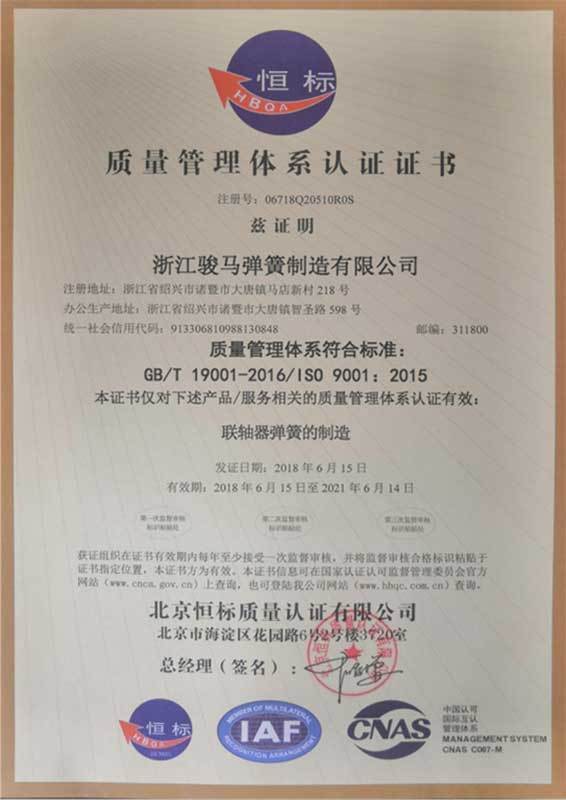 International Standard  Organization Certificate