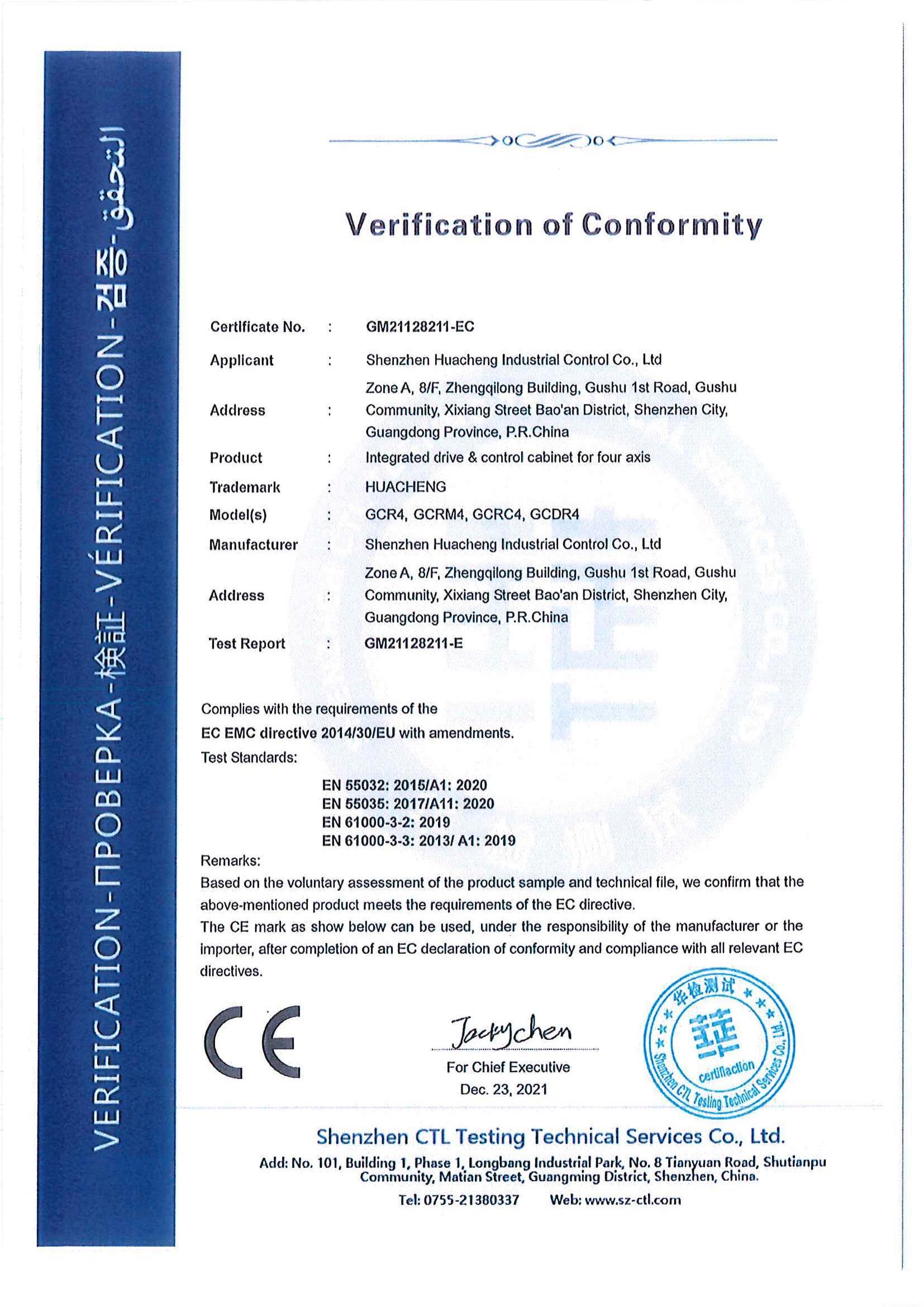 GCR4 GCRM4 GCRC4 GCDR4 CE certificate