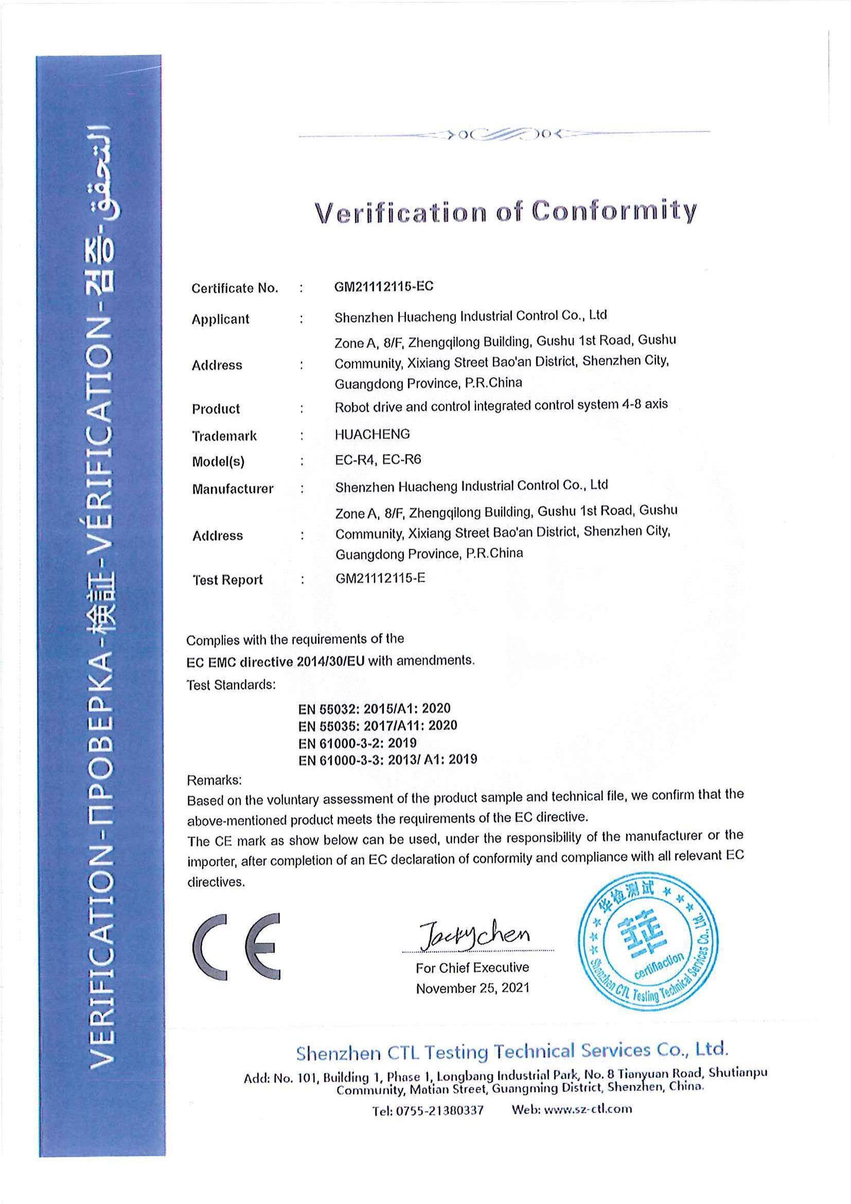 EC-R4 EC-R6 CE certificate