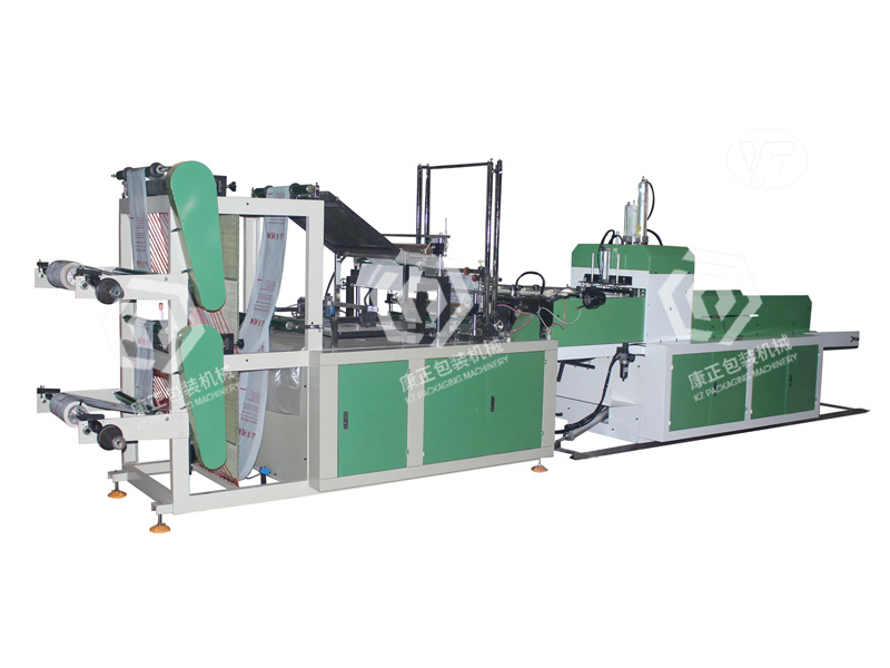 Automatic heat sealing and cold cutting bag making machine