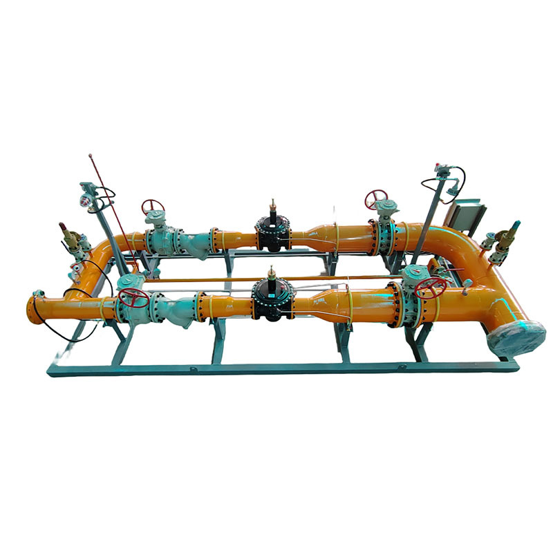 Gas pressure-regulating metering skid/box