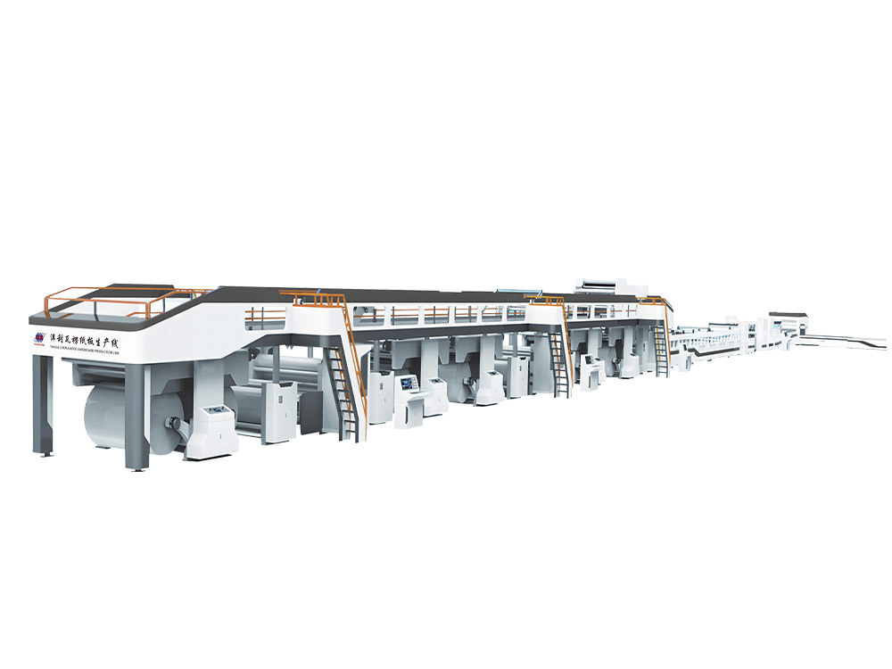 High speed 3/5/7 layer corrugated cardboard production line