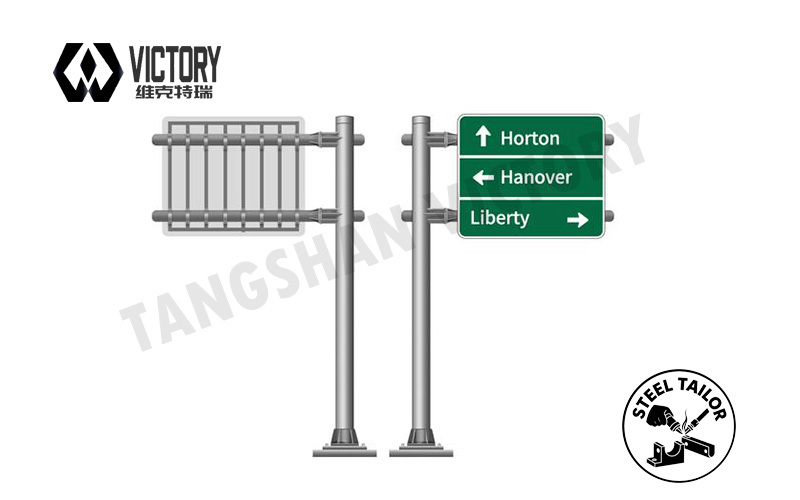 Expressway City Road Sign Pole