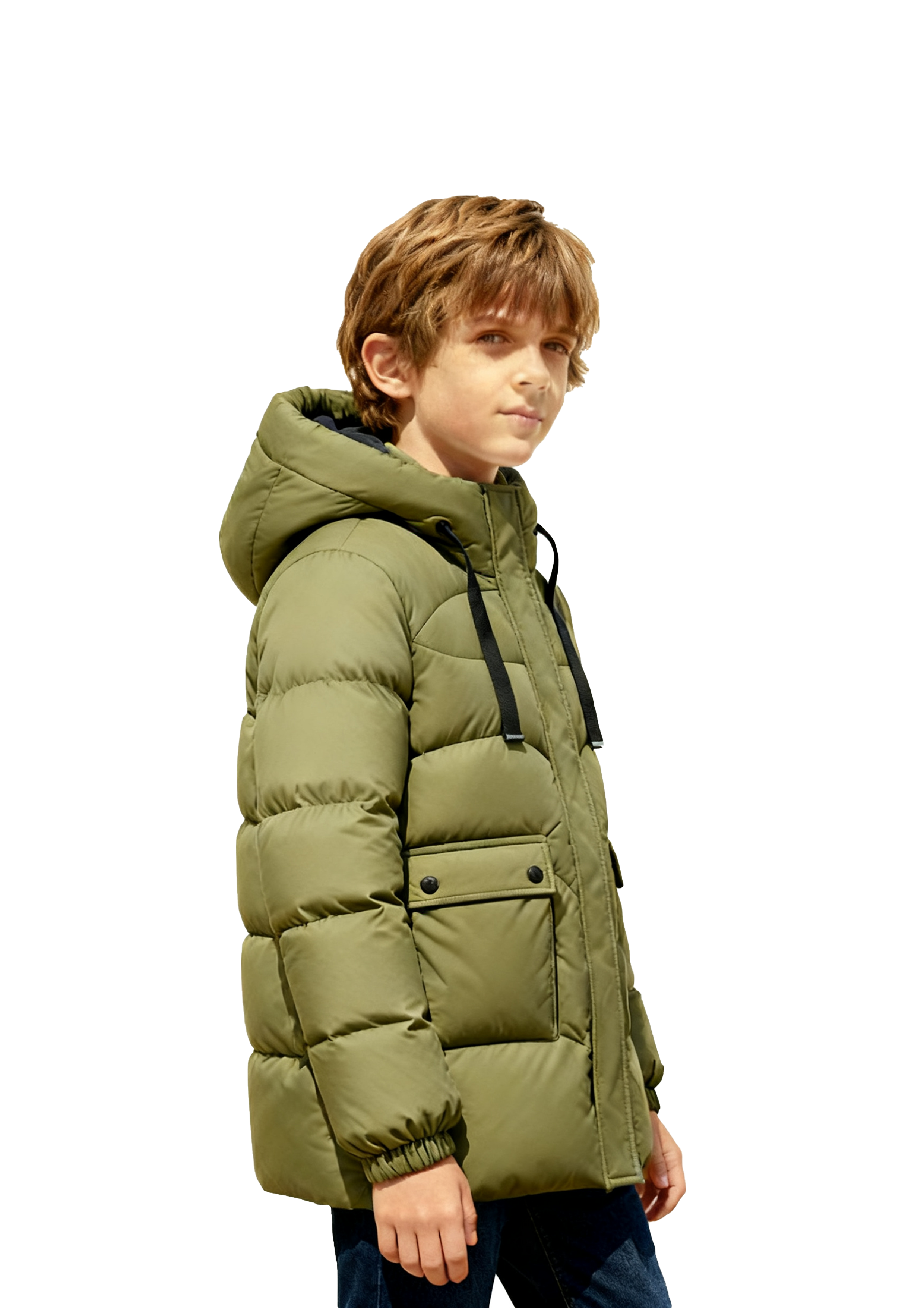 chaqueta de color sólido para niños