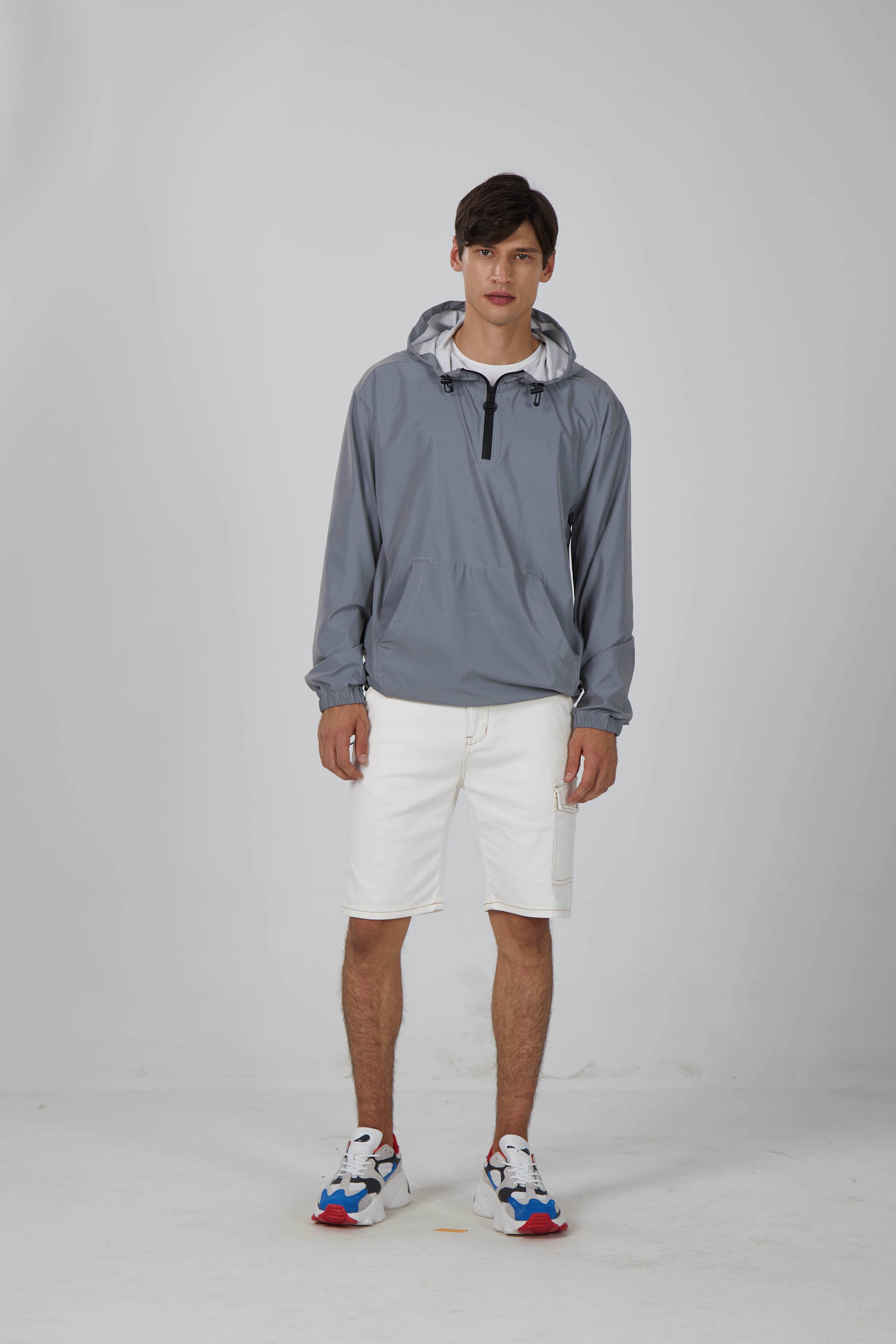 man thin reflective jacket