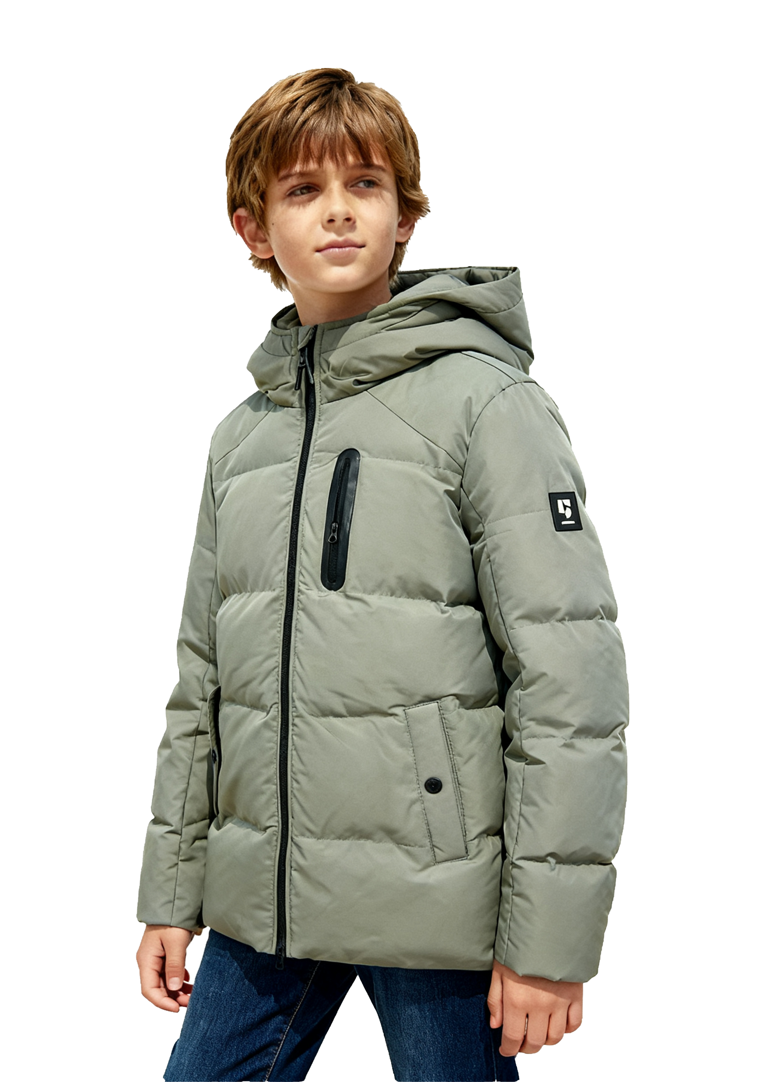 chaqueta de color sólido para niños