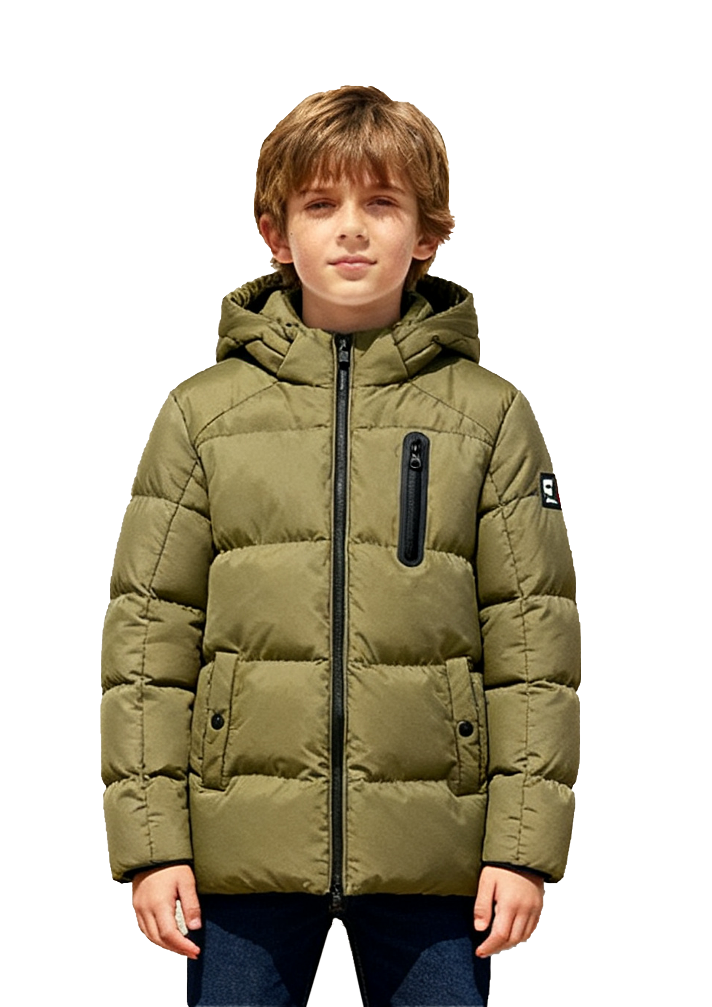 chaqueta de color sólido para niños