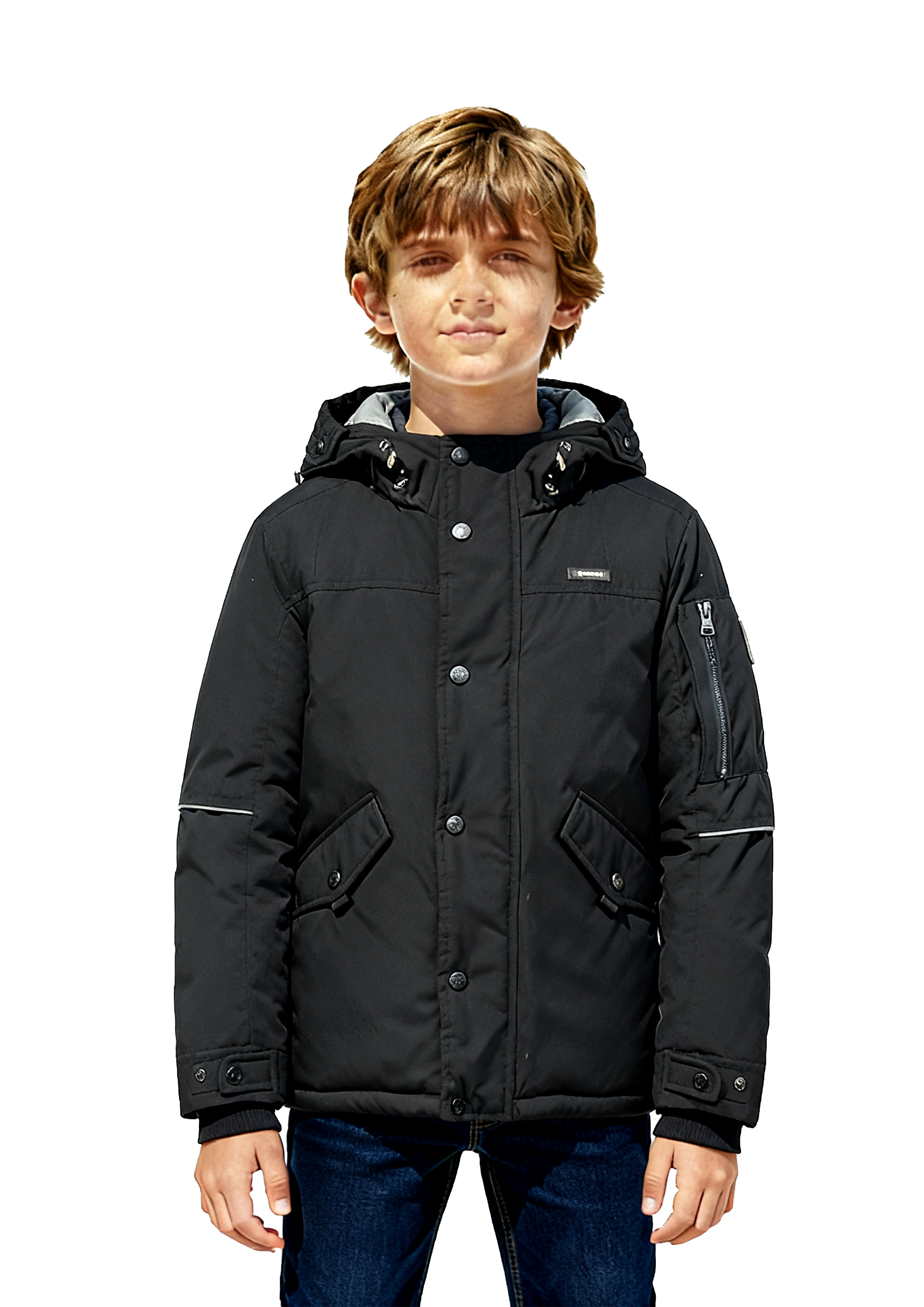 chaqueta de color sólido para niños