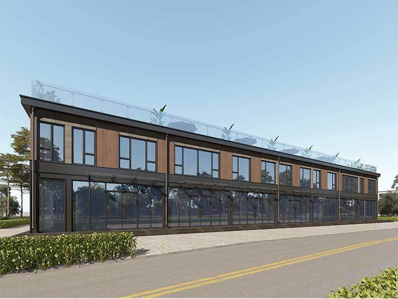 Steel structure building for commercial and residential use