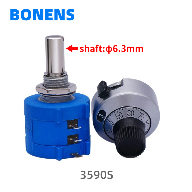 BONENS IP67 Waterproof 10 Turn Precision Multi-turn Rotary Wirewound Potentiometer with Knob