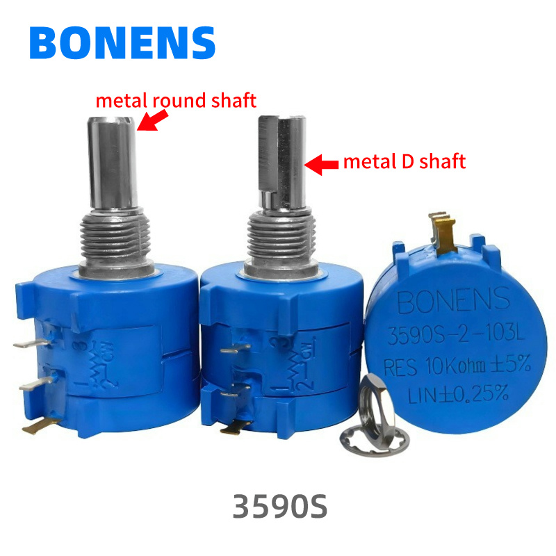 BONENS IP67 Waterproof 10 Turn Precision Multi-turn Rotary Wirewound Potentiometer with Knob