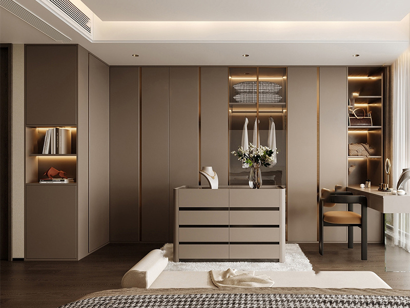 China Modern Latest Modular Wardrobe Easy To Assemble Custom Bedroom Wooden Wardrobe