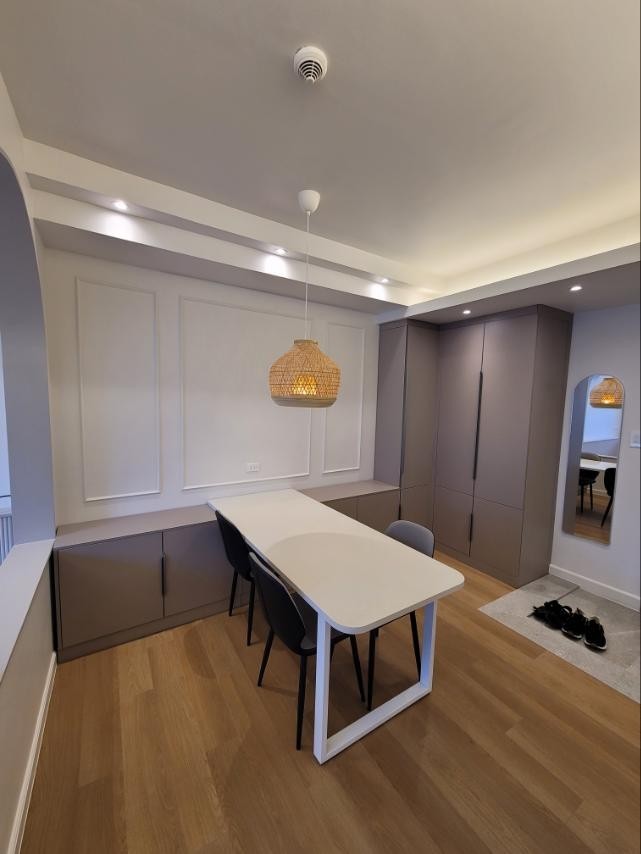 Lacquered Modern Small Kitchen Cabinets Crafted in South Korea