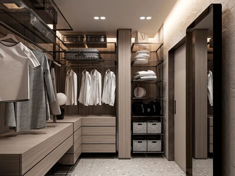 Foshan Manufacturing Bedroom Closet Design Walk-In Closet Storage Wardrobe