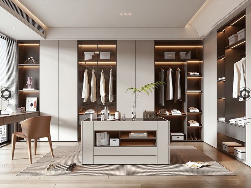 Bedroom Furniture Walk-In Closet Home Efficient And Convenient Storage Organization Smart Closet