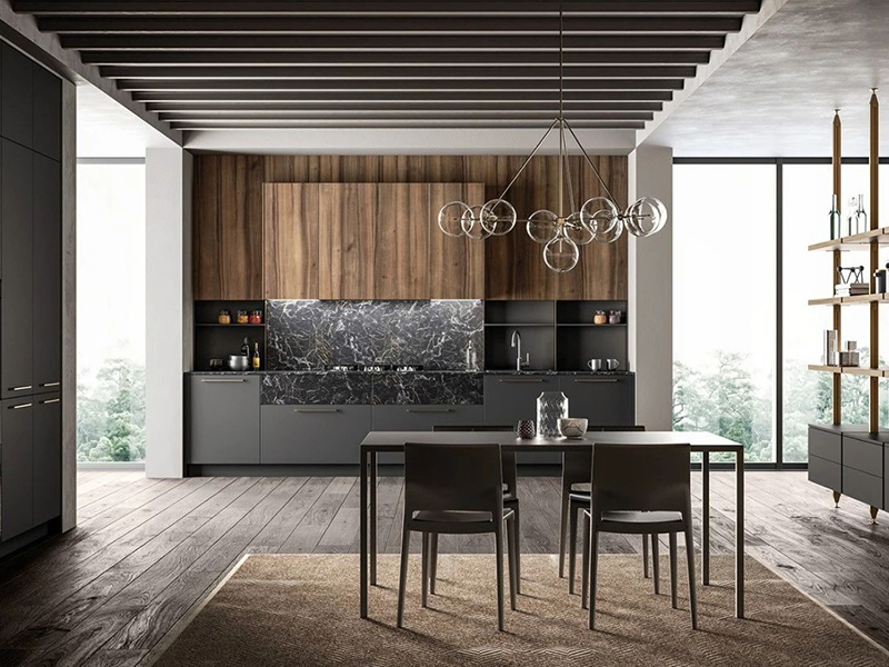 China Supplier Custom Wood Kitchen Cabinets Trade Modern Fitted Complete Kitchens Design Units