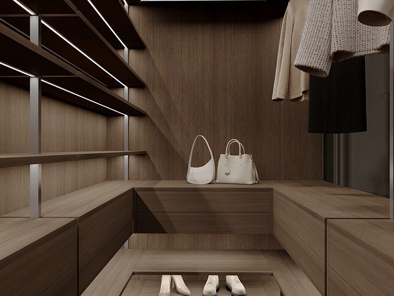 Modern Design Multifunctional Practical Wardrobe U-Shaped Wardrobe Custom Wardrobe