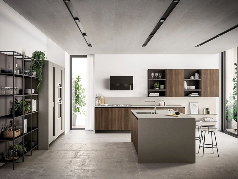 Customized Modern Simple White U Shape Kitchen Cabinet Design for House