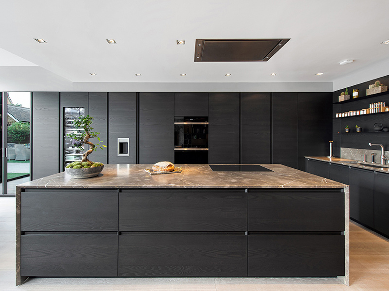 Fabricante chino de gabinetes de cocina de lujo, gabinetes de cocina modernos modulares, gabinetes de despensa empacados planos