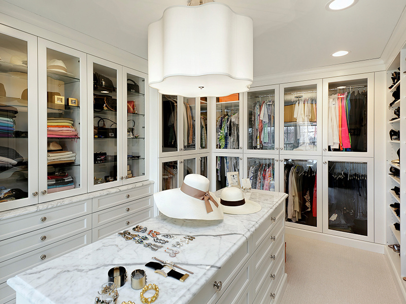 Independent Space Fitted Wardrobes Modern Simple Cloakroom Closet With Mirro