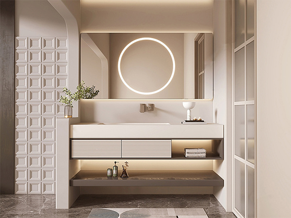 Eco-friendly materials and water-saving design lead to a new trend of bathroom vanity.