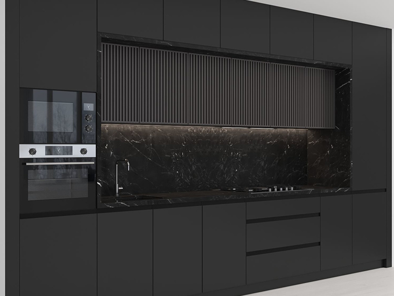 Modern Style Custom Wooden Contemporary Kitchen Cabinets Modular Melamine Kitchen Furniture Cabinets Design