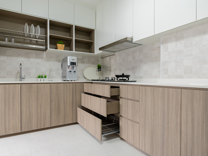 Design Standing Ideas Solidwood Home Full Trendy Design Material Custom Furniture Kitchen Cabinet Set New