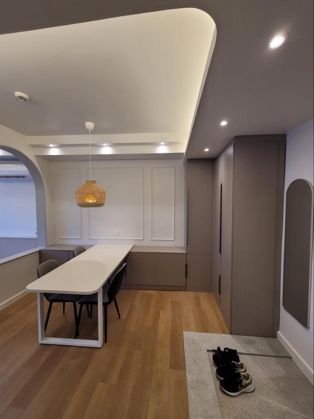 Lacquered Modern Small Kitchen Cabinets Crafted in South Korea