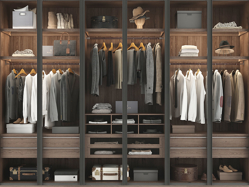 Built-In Wardrobe Storage Cabinet Furniture Design Modern Cloakroom Walk-In Closet