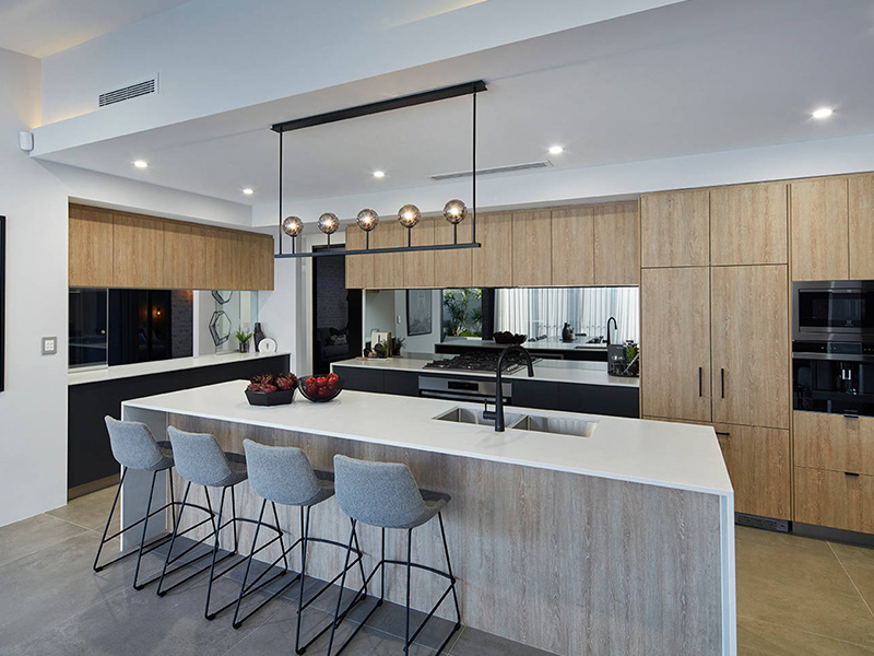 Customized European Style PVC Kitchen Island Cabinets Made in China