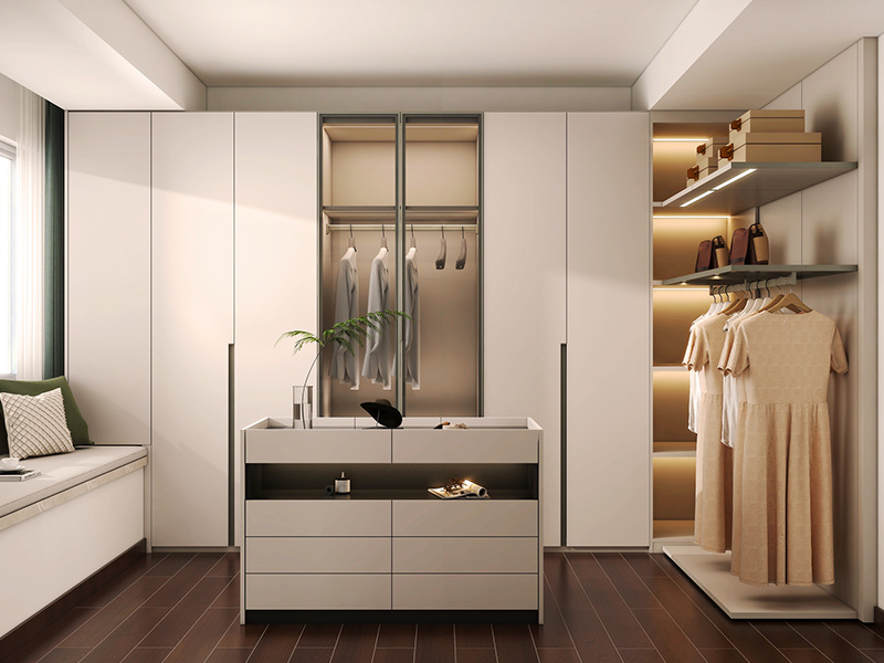 Modern Design Folding Wooden Wardrobe Modern Luxury Custom Size Bedroom Furniture Wardrobe