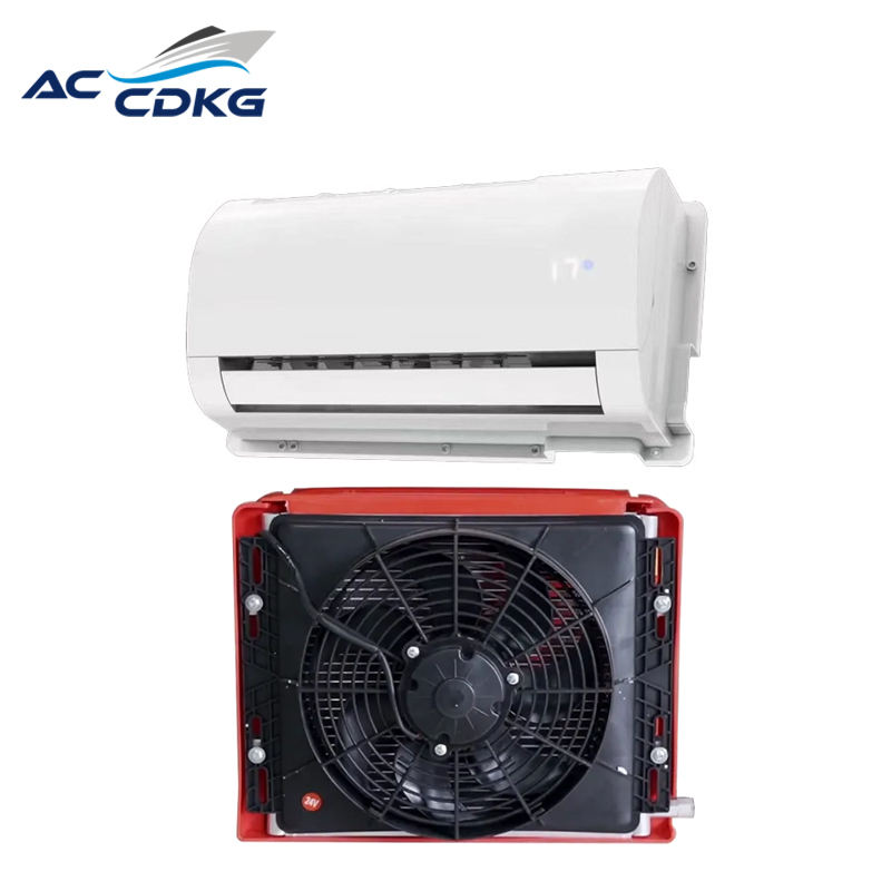12v Parking Cooler Battery Power 24 Volt Electric  air Conditioner for Excavator Car