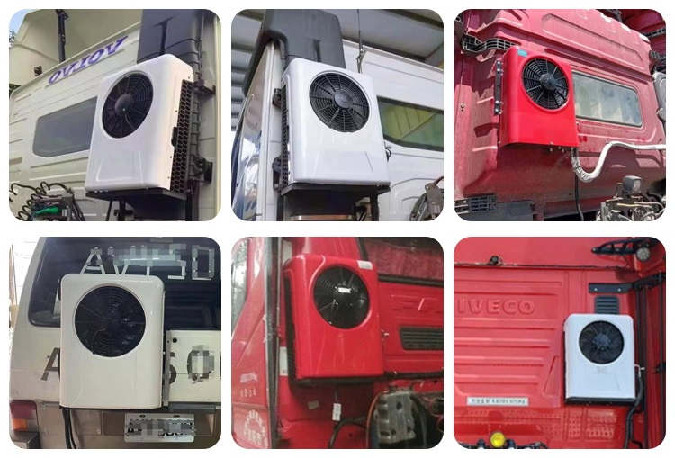 12v Parking Cooler Battery Power 24 Volt Electric air Conditioner for Excavator Car