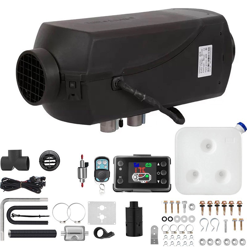 CKR-F224 8KW Diesel Air Heater Muffler 12V Remote Control Diesel Parking Heater with LCD Switch for Car Trucks