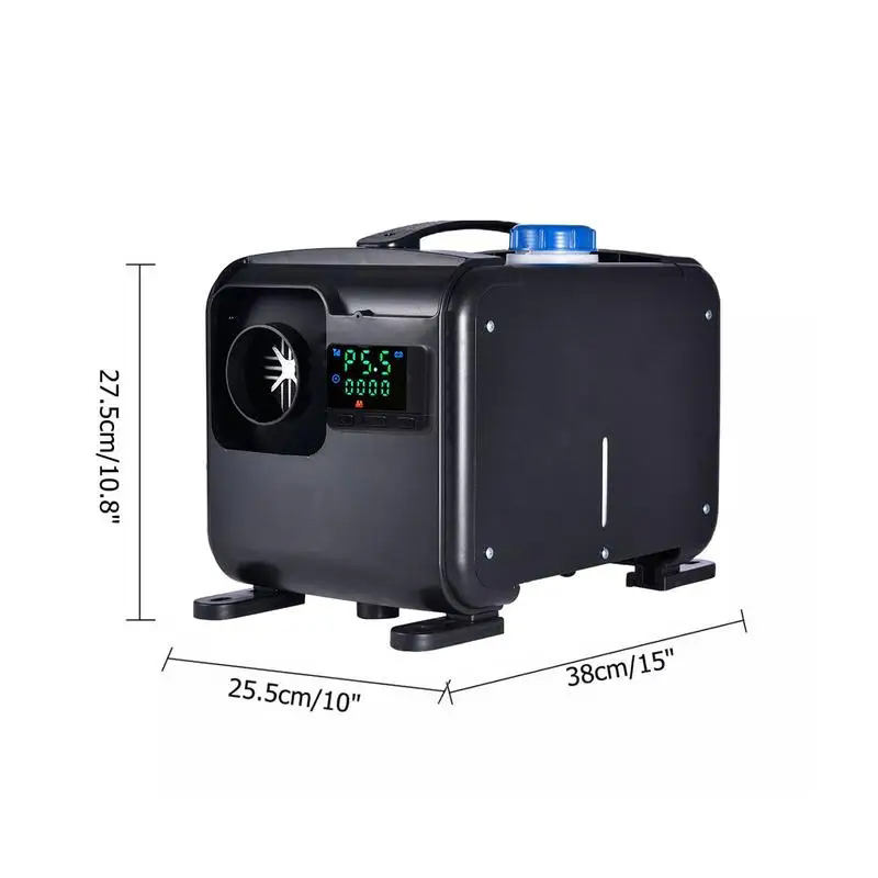 12V 24V Alloy Shell Diesel Air Heater Muffler 5KW Diesel Heater with LCD Thermostat Remote Control for Car Trucks