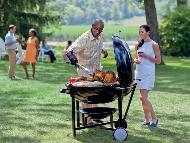 What materials are commonly used for barbecue grills