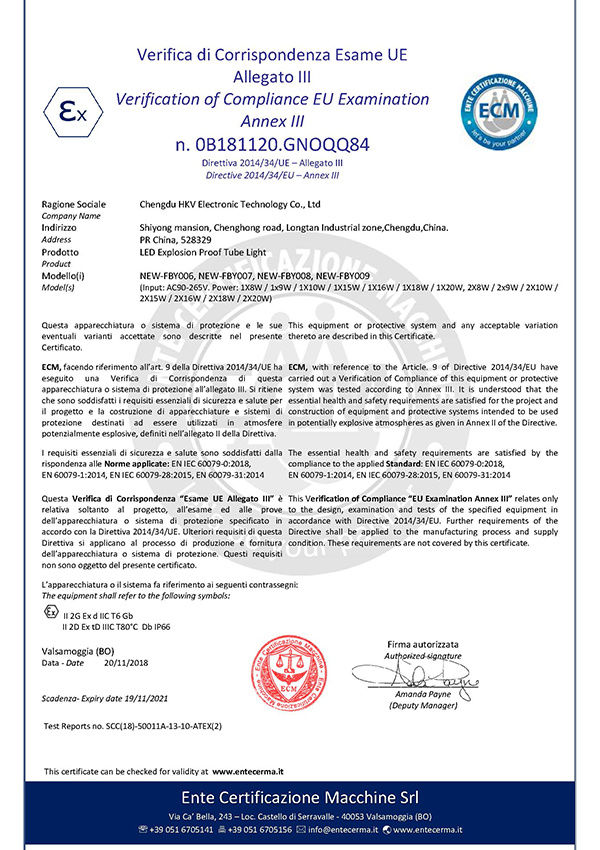 HKV-EX Certificates